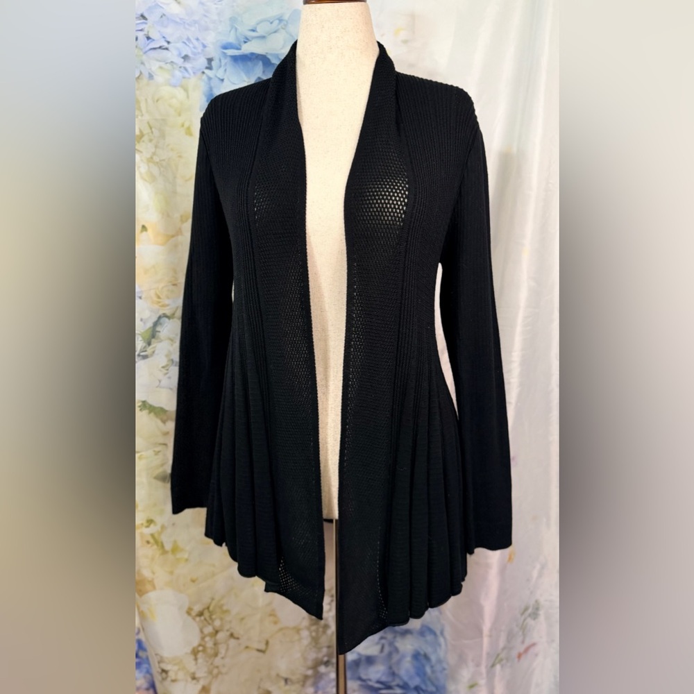 LOLO Black Women's Cardigan moonbeam design long sleeve witch Boho chic goth